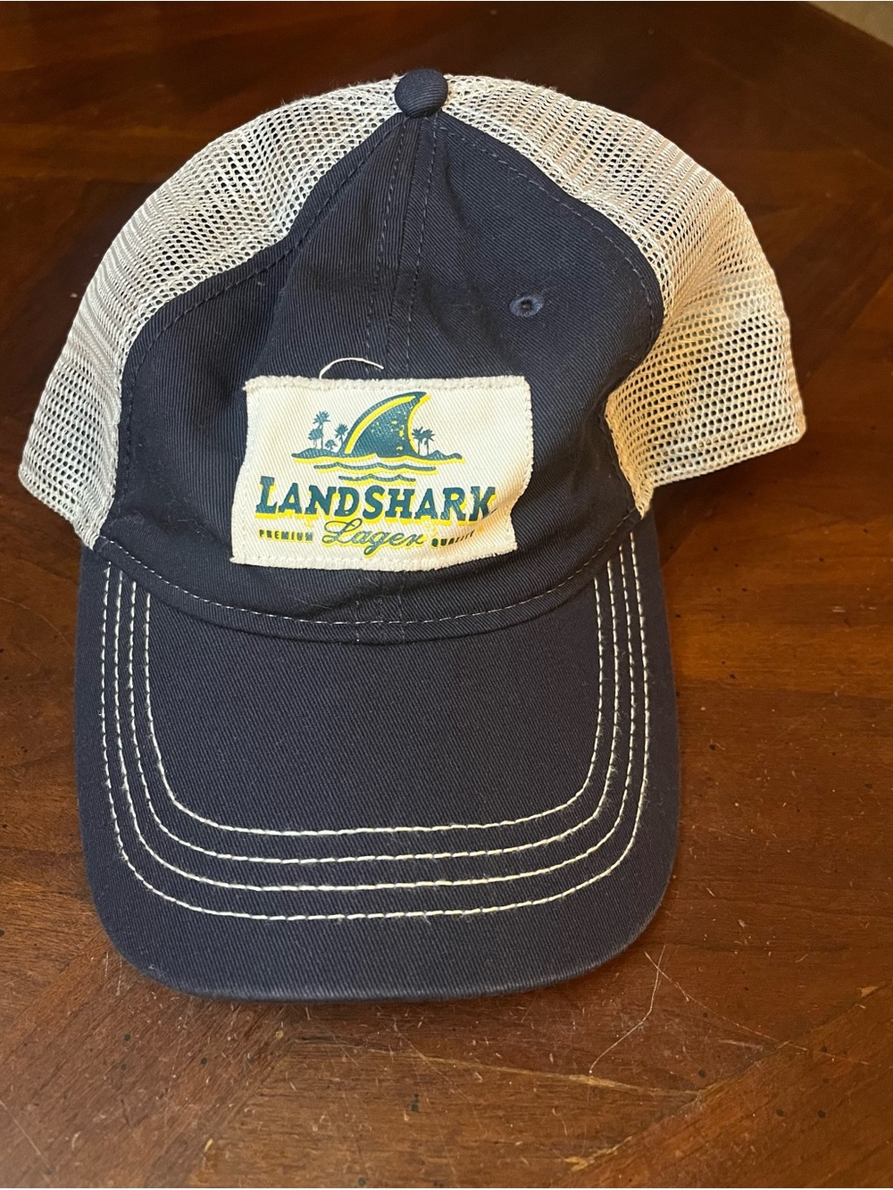 LandShark Lager Navy & White Mesh Trucker Hat